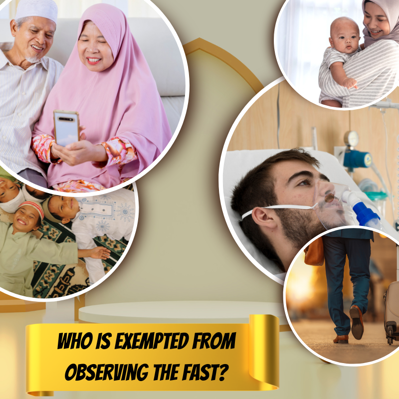 Who is exempted from observing the fast