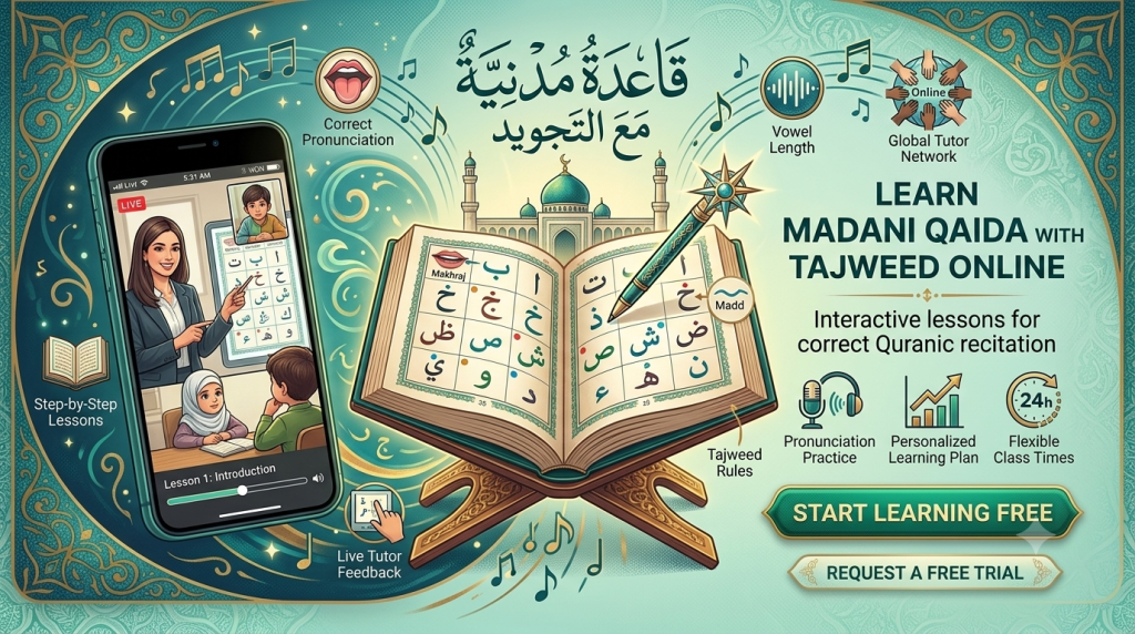 Learn Madani Qaida With Tajweed Online