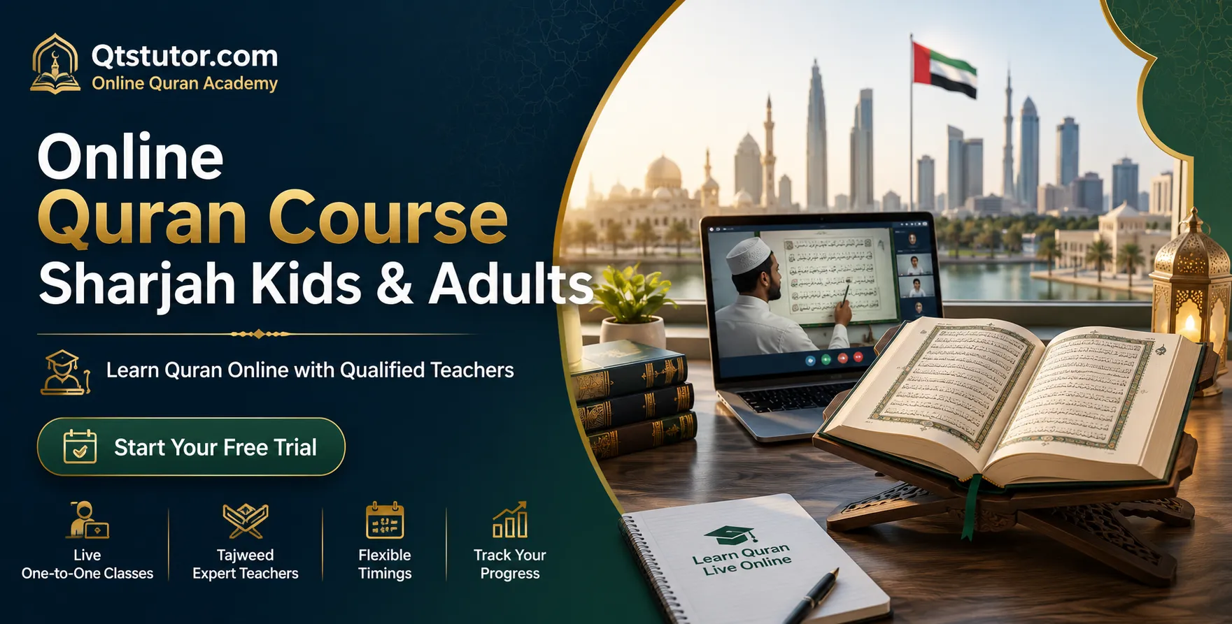 Online Quran Course Sharjah Kids & Adults with Tajweed and Quran learning